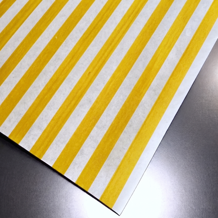 Yellow Striped Greaseproof Burger Wraps