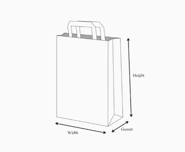 Large - SOS Flat Handle Kraft Brown Bag - CATERWISE Uncategorized (Image 2)