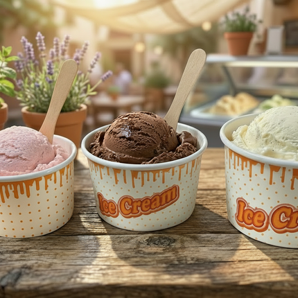 3oz Ice Cream Cups - Printed by CATERWISE