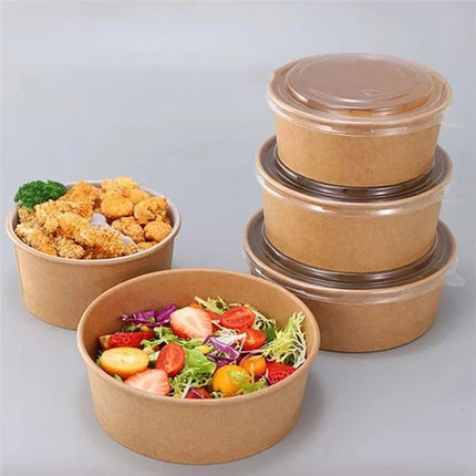 650ml Round Kraft Food Bowl - Image 3