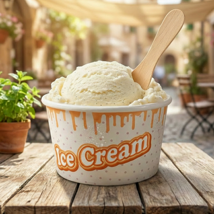 8oz Ice Cream Cups - Printed by CATERWISE