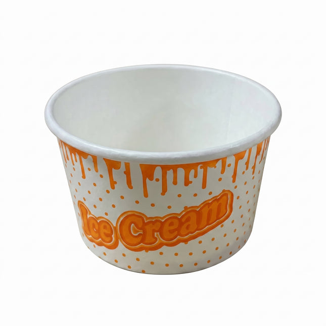 paper ice cream cups printed, for disposable, medium - CaterWise Ireland