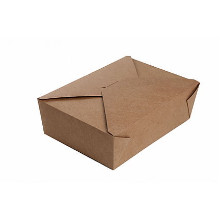 Jumbo kraft no.3 food box 2,000ml compostable - CaterWise Ireland