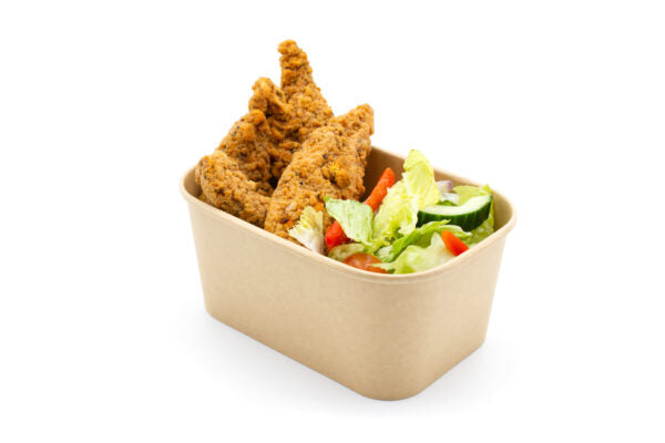 1000ml Rectangular Kraft Containers by CATERWISE