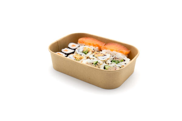500ml Rectangular Kraft Bowls - Image 1
