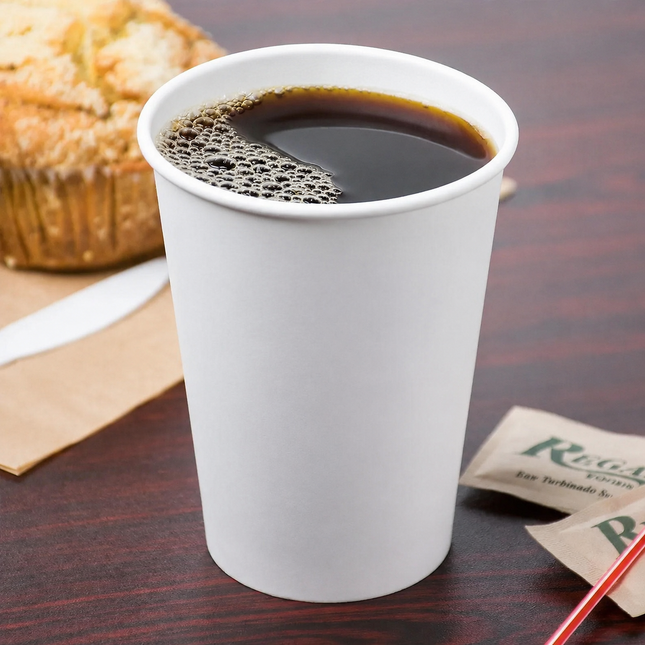 8oz - White Single Wall Cups